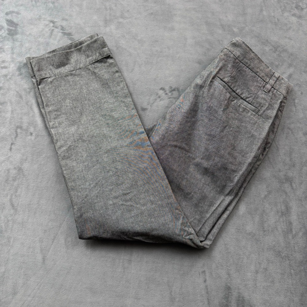 Banana Republic Mens Grey Cotton Straight Leg Chino Pants 32x32